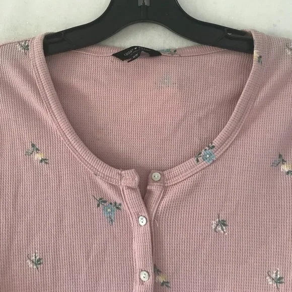 Lucky Brand Pink Floral Henley (NWT) - Picture 7 of 14